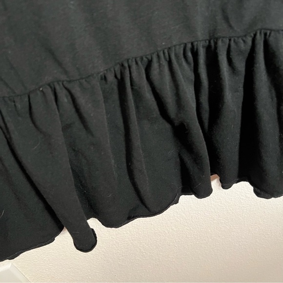 Black Sleeveless Button Front Ruffled Hem Sundress - Picture 7 of 12